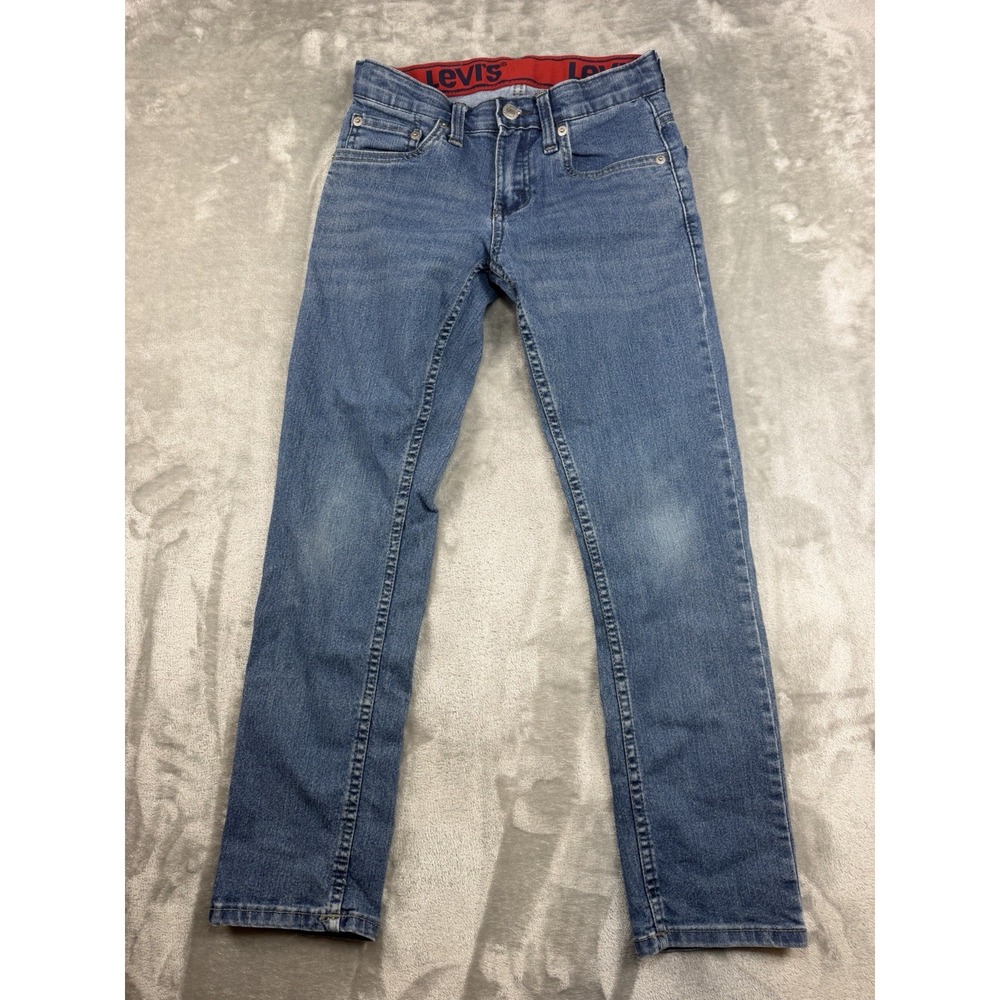Levis 511 Jeans Youth 10 Reg Slim Fit Blue Denim School Play Whiskering